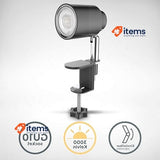 B.K.Licht LED Clamp Light with 5 W GU10 Bulb Warm White Swivelling Black Metal