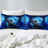 Homewish Gaming Bedding Decor Duvet Cover Set Blue 135 x 200 cm