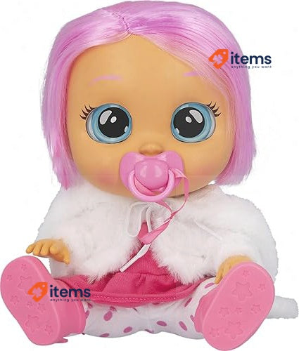 Cry Babies Dressy Coney - 12" Baby Doll | Pink Dress, Bunny Themed White