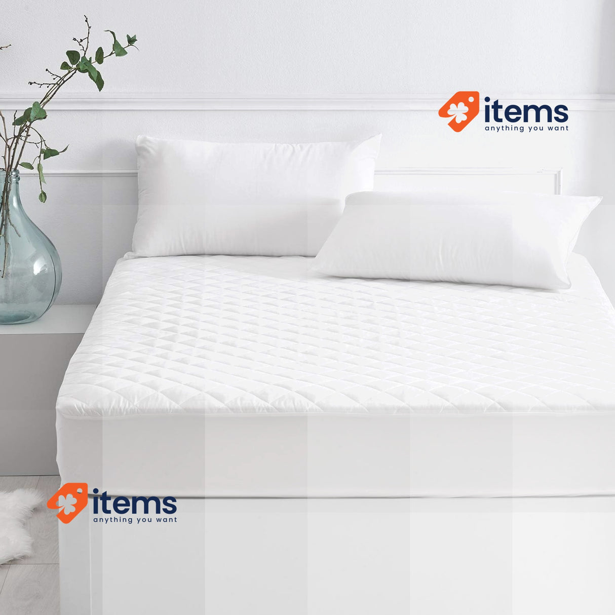 Pikolin Home Pack of 2 Silktouch Mattress Protectors + Bed Topper 150x190/200cm