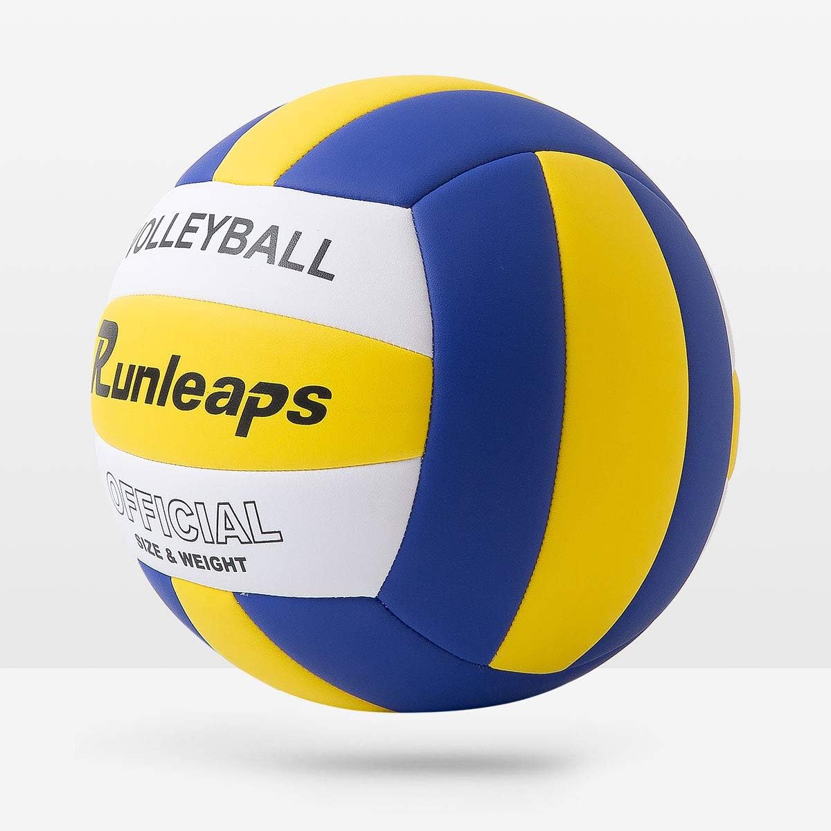 Runleaps Soft Indoor Volleyball Waterproof Blue/White/Yellow Size 5