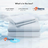 Comfort Spaces King Cooling Sheets, Moisture Wicking Coolmax Sheets Soft Blue