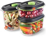 FoodSaver Preserve & Marinate Vacuum Containers | 700 ml, 1.2 L & 1.8 L Black