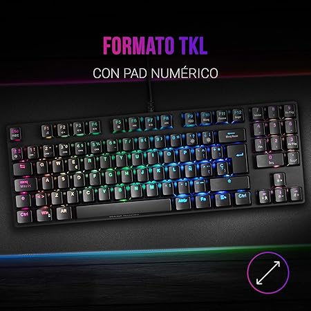 Mars Gaming MKREVOPROWRES Black Mechanical RGB Gaming Keyboard