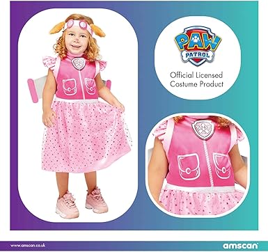 amscan CAT01 – Skye Deluxe Child's Costume Size 3-4 Years