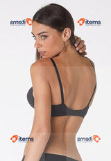LOVABLE Strapless Cotton Line, Woman, Black, 40 / 6B