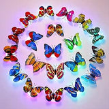 jindaaudio 3D Butterfly Stickers Decoration Led Flash Wall Sticker - 24 Pcs