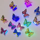 jindaaudio 3D Butterfly Stickers Decoration Led Flash Wall Sticker - 24 Pcs