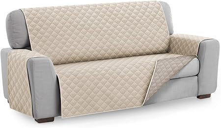 Textilhome - Sofa Cover MALU, Size 2 Seater Ivory