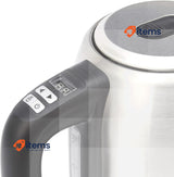 Amazon Basics Stainless Steel Kettle with Digital Display 1.7 L Silver