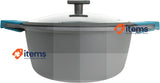Arcos Thera Series Non-stick Saucepan 28 cm 6.6 L Black Blue Casserole Cast Safe