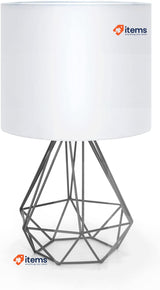 Aigostar Table Lamp of Modern Block Design by Aigostar E14 Bulb Type, White