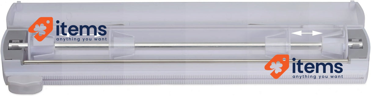 Relaxdays 10034376 Cutter Set Of 2 Grey Aluminium Cling Film Viewing Window Foil