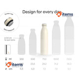 LARS NYSØM Stainless Steel Insulated Water Bottle, Thermo Flask, 750ml, Black