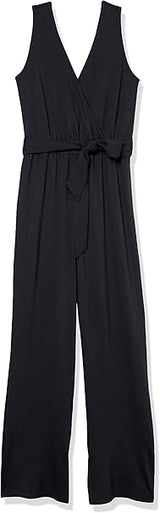 The Drop Women's Caralynmirand Sleeveless Wrap-Jumpsuit XL Black