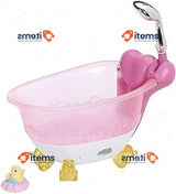BABY Born 515 831908 EA Bath Bathtub, Colourful Heart-Shaped Kids Cushion Easy