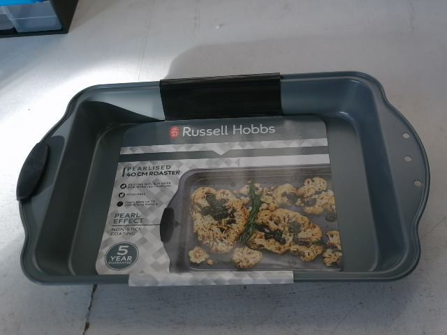 Russell Hobbs NonStick Oven Tray With Easy Grip Silicone Handles, Grey, 40cm