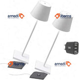 Zafferano Kit 2x Poldina Pro Wireless LED Table Lamp Rechargeable Touch Dimmer