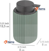 WENKO Belluno Soap Dispenser Ceramic Green 300 ml 8L x 8W x 13.5H