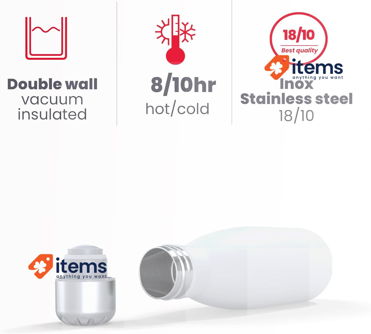 IBILI Thermos Flask With Double Wall Stainless Doodle Ml 18/10 Steel 350 ml