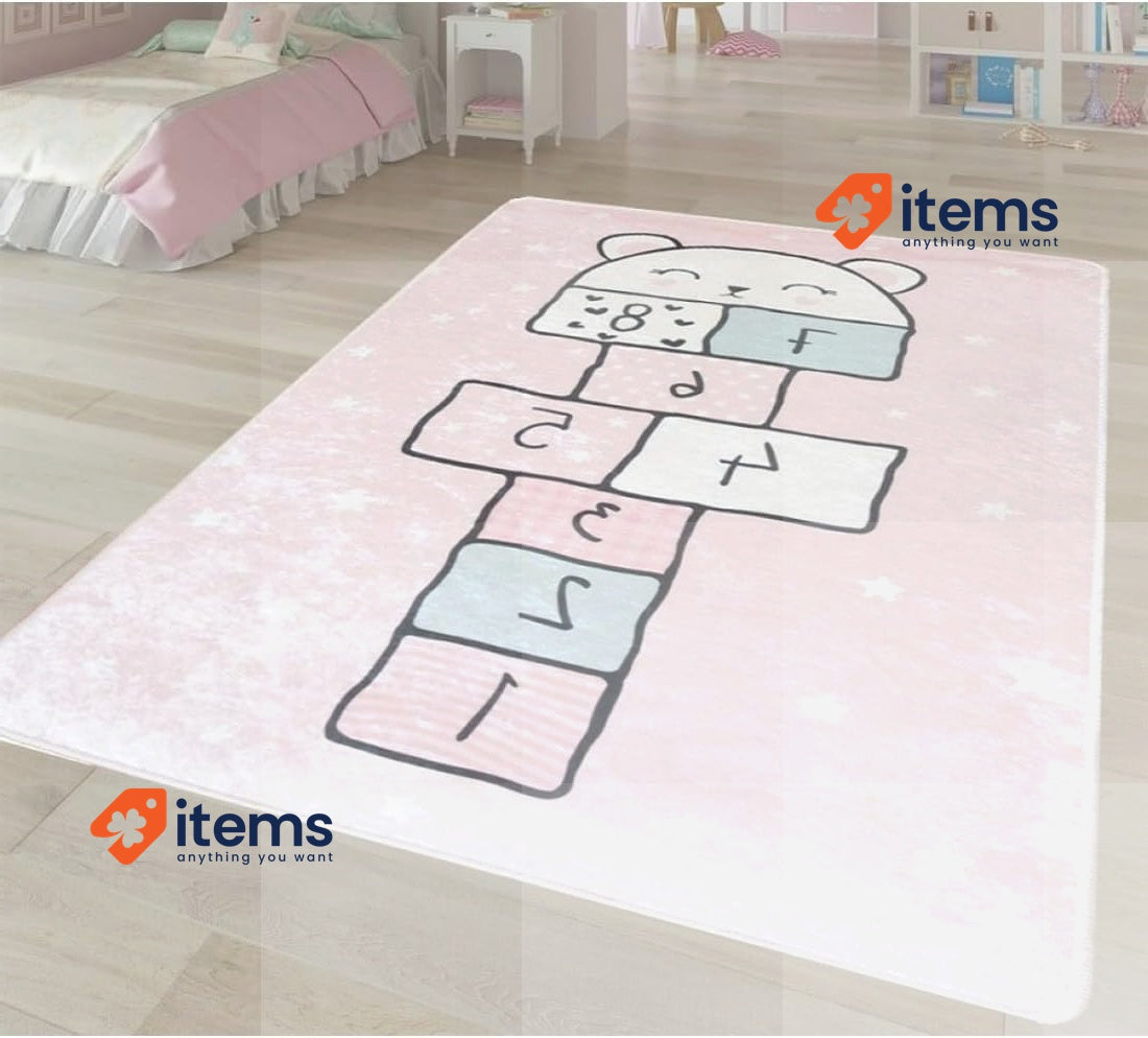 Mani Textile Rug Marelle Pink 80 x 150 cm Non-slip Mat Machine Washable
