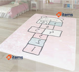 Mani Textile Rug Marelle Pink 80 x 150 cm Non-slip Mat Machine Washable