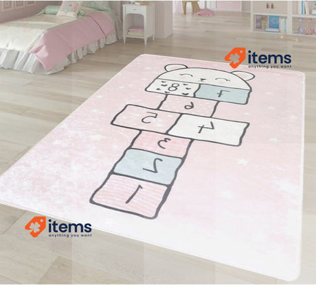 Mani Textile Rug Marelle Pink 80 x 150 cm Non-slip Mat Machine Washable