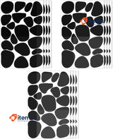 Pack of 12 Sheets/240 Black Dots Irregular Polka Dot Wall Stickers for Kids