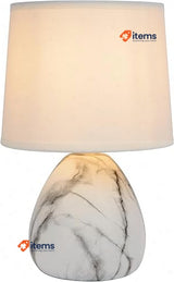 LUCIDE MARMO Table lamp Ø 16 cm 1xE14 - White Suitable for use with LED lights