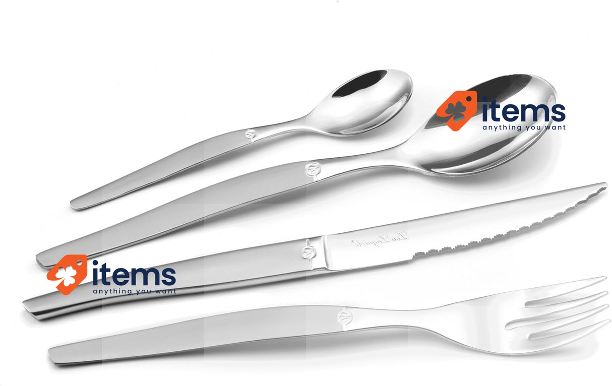 Lou Laguiole - Jet - 24 piece Cutlery Set Stainless Steel
 Satin