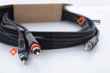 Cordial Elements EY 3 WCC Y Adapter Male Jack To 2 RCA Audio Cables EY3WCC ECL