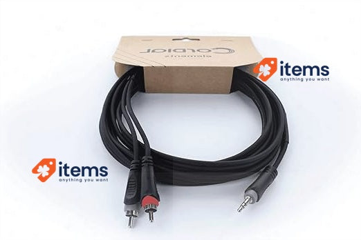 Cordial Elements EY 3 WCC Y Adapter Male Jack To 2 RCA Audio Cables EY3WCC ECL
