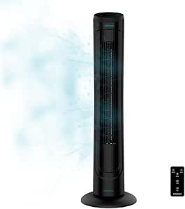 Cecotec EnergySilence 9090 Skyline Tower Fan, Black, 45 W