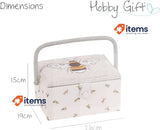 Hobby Gift Sewing Box Embroidered Bee
