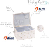 Hobby Gift Sewing Box Embroidered Bee