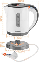 RIFEMA GC1001 Electric Kettle 0.8 L/1100 W Boiling Power White
