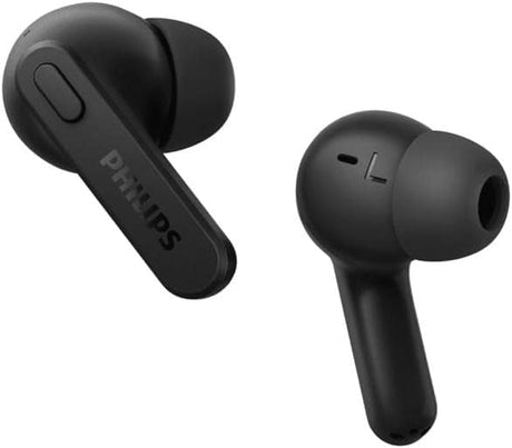 PHILIPS Earbuds, Splash and Sweat Resistant, Bluetooth, Up to 18 Hours Black