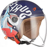 FREEUP Motorcycle Scooter Helmet For Boys/Girls Aged 5-12 Years Blue