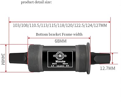 Mimoke Square Tapered Bottom Bracket BSA Inner Bearing