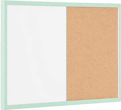 Bi-Office Combined Magnetic Dry Erase Board and Cork, 40 x 60 cm