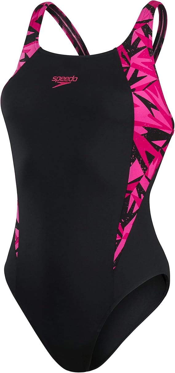 Speedo Hyperboom Womans Swimsuit Black/Electric Pink 30