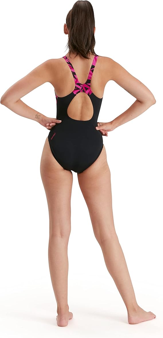 Speedo Hyperboom Womans Swimsuit Black/Electric Pink 30