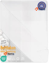 Amazinggirl Bed sheets without elastic cotton 180x200 cm and boil-proof White