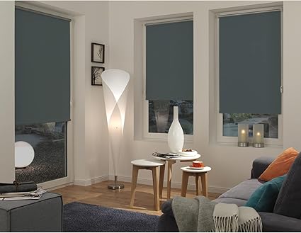 GARDINIA Roller Blind, Thermal, adhesive, Energy Saving, 55x150CM