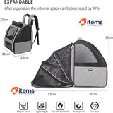 SUPERBE Expandable Pet Backpack for Cats Small Dogs, Airline Approved Carrier