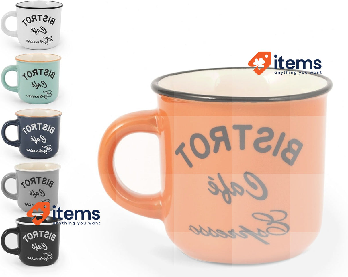Home CC120 6 Cups Of Coffee Steineware Bistro Without Plate Multicoloured