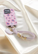 UNTAGS - Charm Cat - Material Effect Leather - Pendant for Smartphone - Lilac