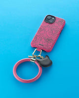 UNTAGS - Charm Cat - Material Effect Leather - Pendant for Smartphone - Lilac