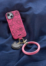 UNTAGS - Charm Cat - Material Effect Leather - Pendant for Smartphone - Lilac