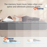 EHEYCIGA Viscoelastic Mattress Topper 90x190, Memory Foam Mattress Topper 38cm